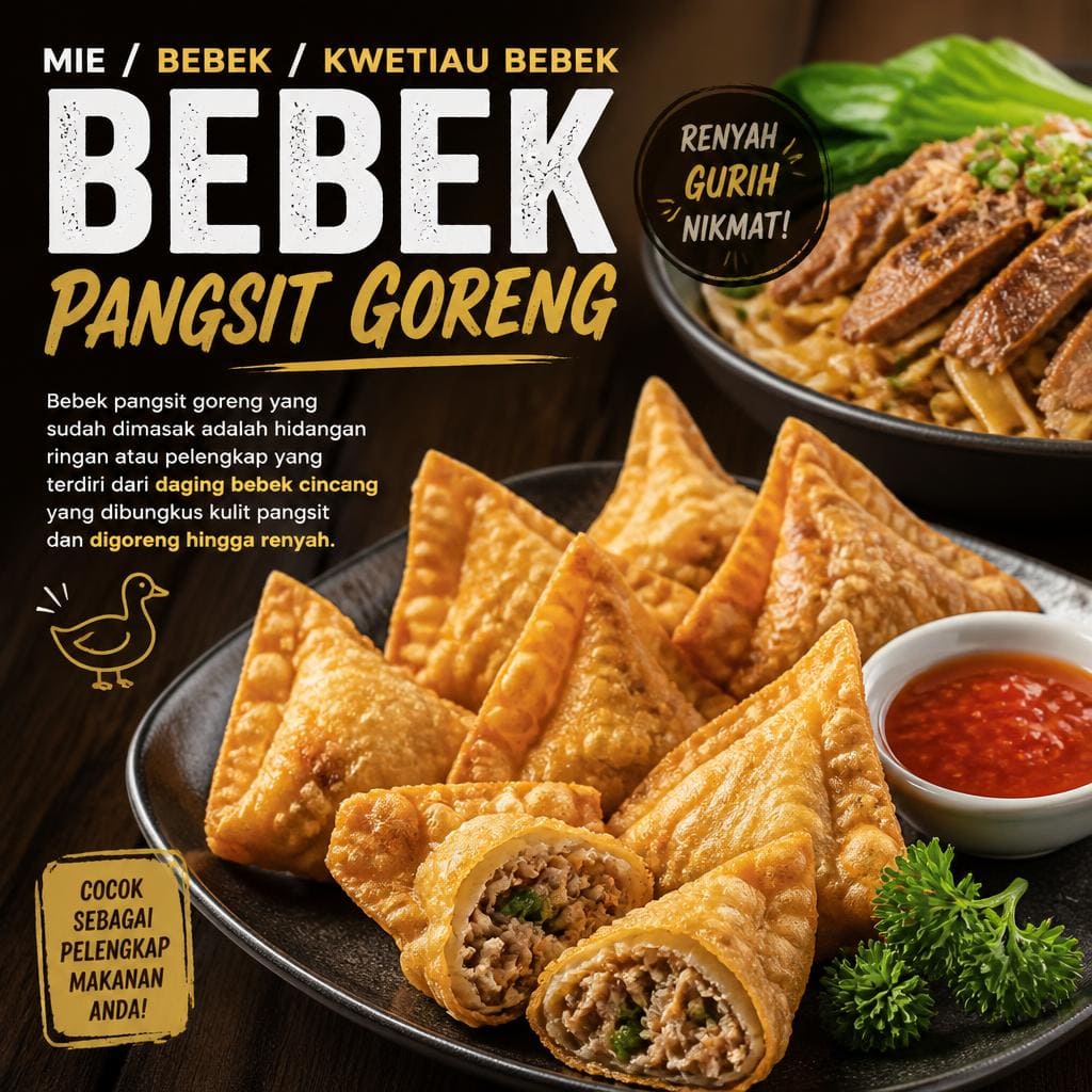 Bebek Pangsit Goreng dari kategori mie bebek kwetiau bebek Gopek House